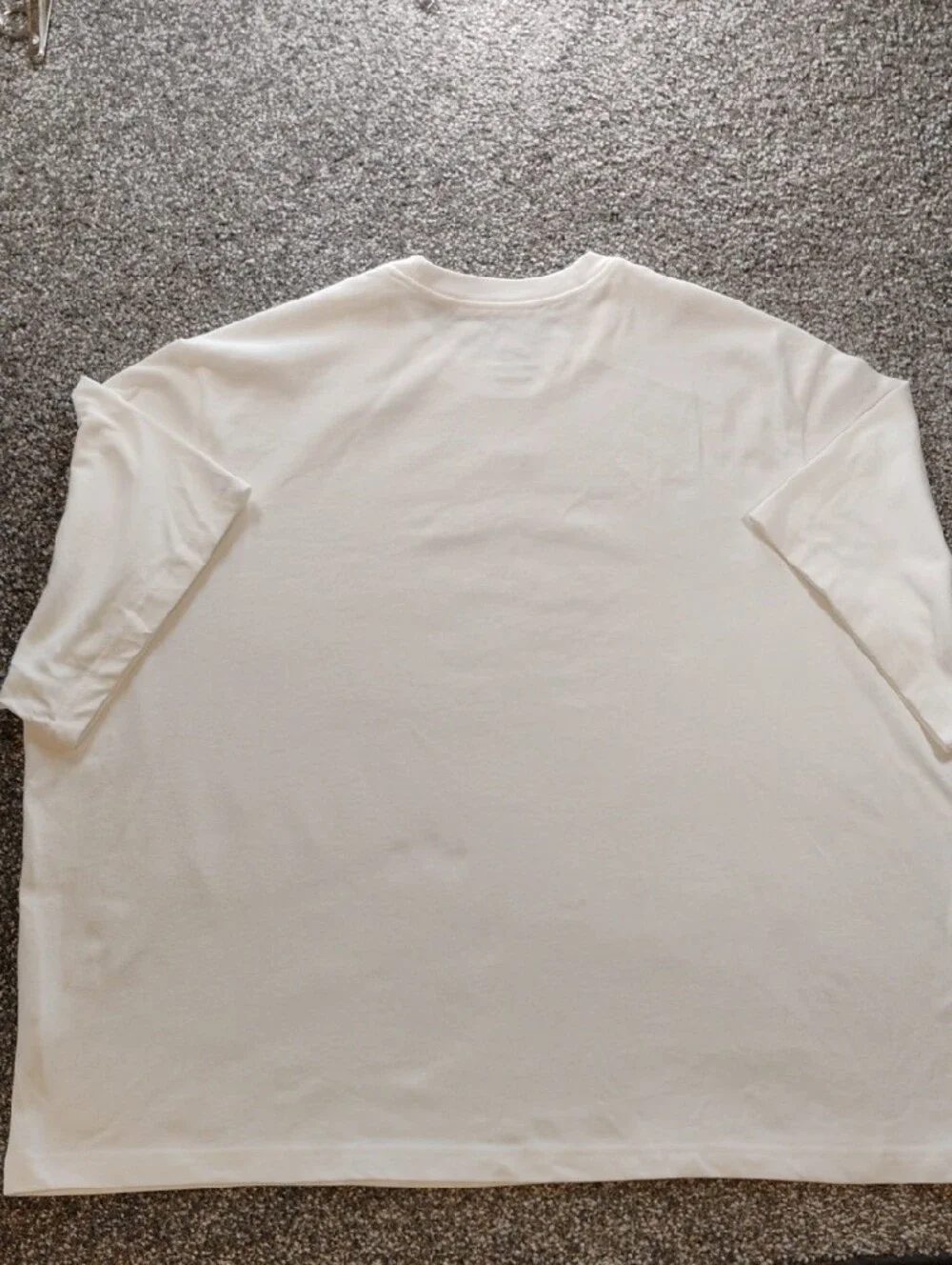 Nike White Short Sleeve Dri-FIT Crew with Small Black Swoosh